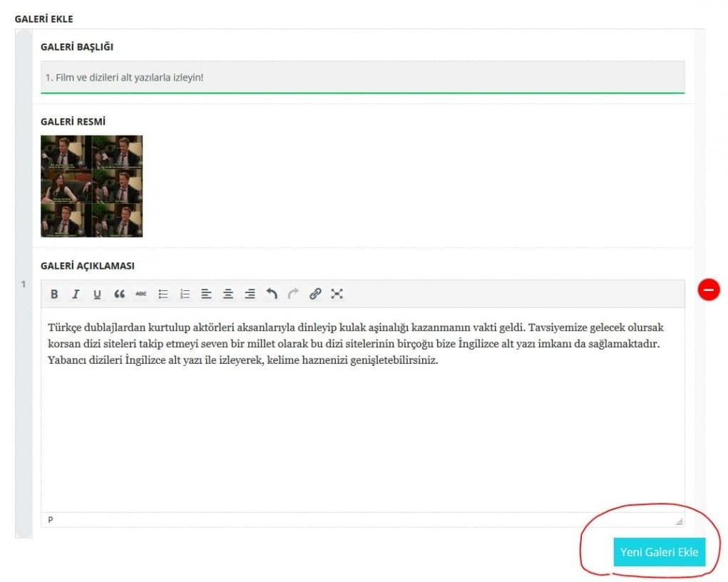4. Günlüğünüze görsel eklerken aşağıdaki aşamaları uygulayın.