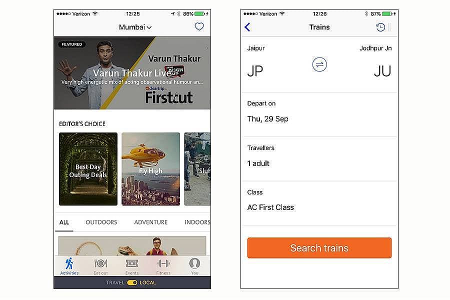 9. Organizasyonları keşfedin: Cleartrip
