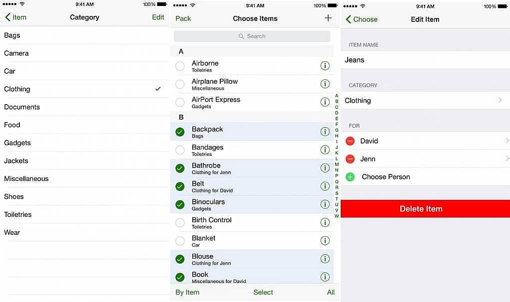 1. Seyahat öncesi hazırlıklarınızda hiçbir şeyi almayı unutmayın: Pack - Simple Packing List