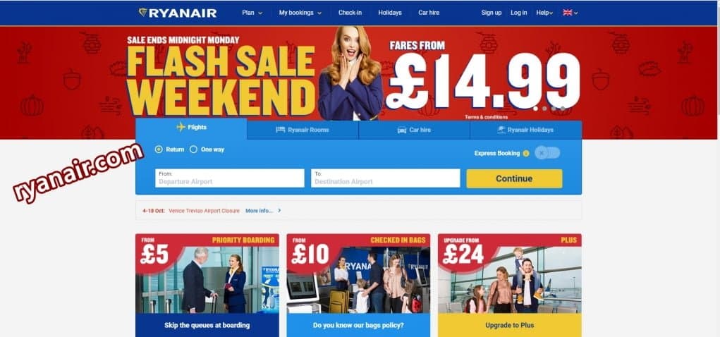 6. Rynair ile çok ama çok ucuza uçun.