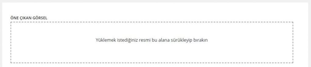 6. Ana Görsel'i belirleyin.