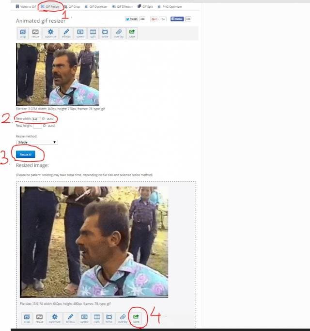 3.4. Gifiniz minimum 640 px genişliğinde olmalı. Değilse, düzeltmelisiniz.