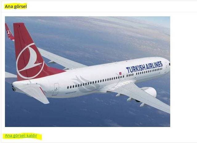 7. Ana Görsel'i belirleyin.