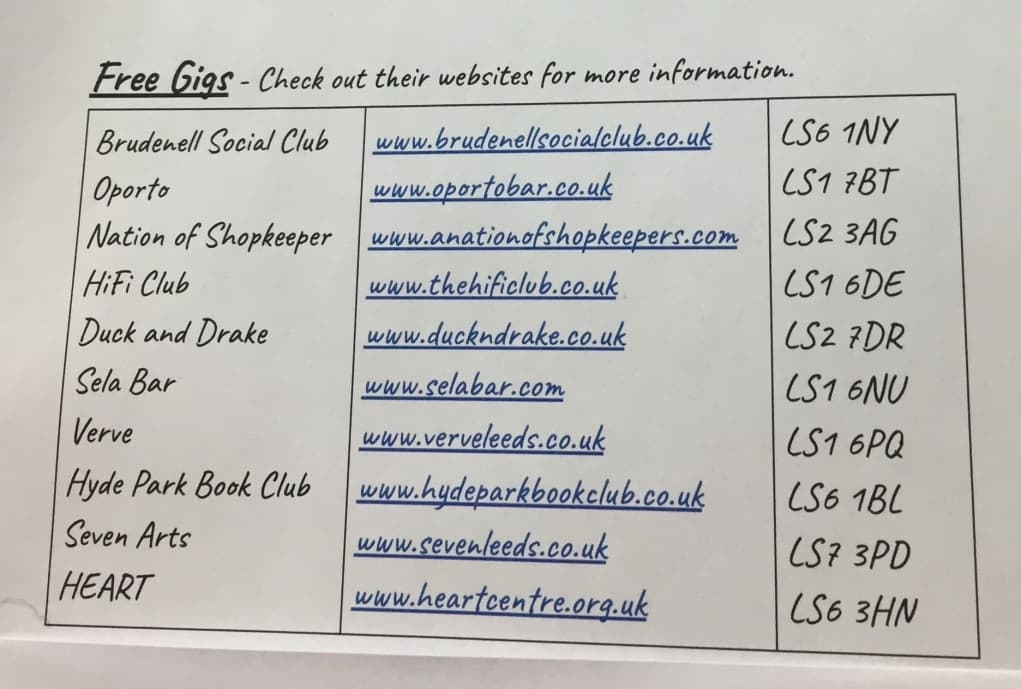 3. Leeds şehri ücretsiz birçok kurs ve organizasyon seçeneğine sahiptir.