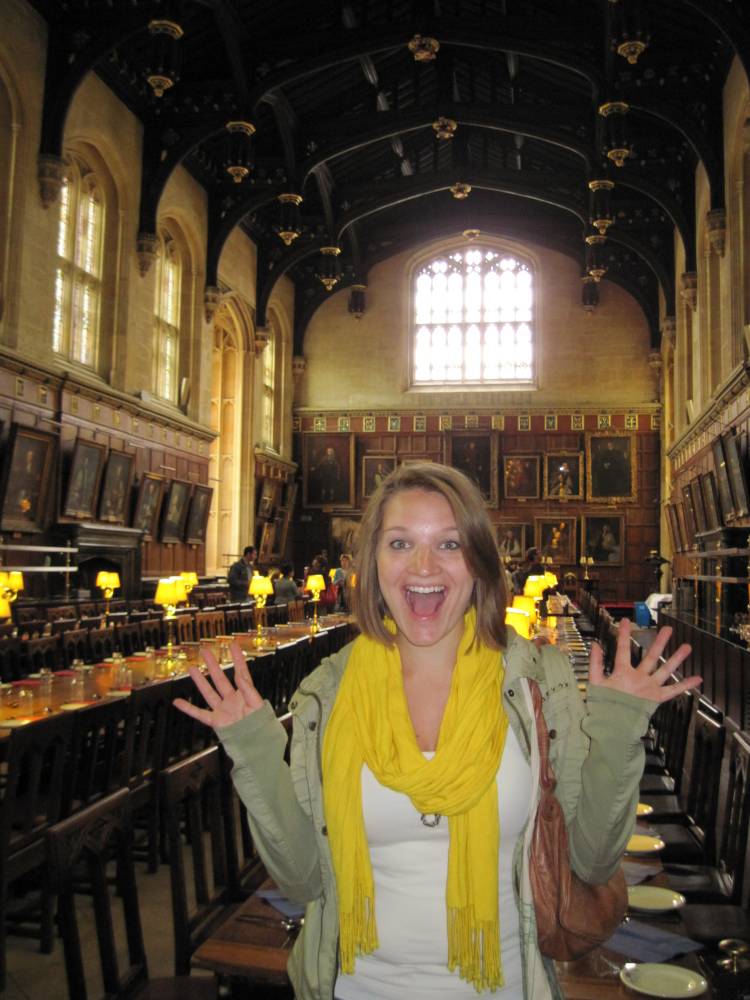 17. Oxford'da Harry Potter'ın çekildiği Christ Church'teyken..